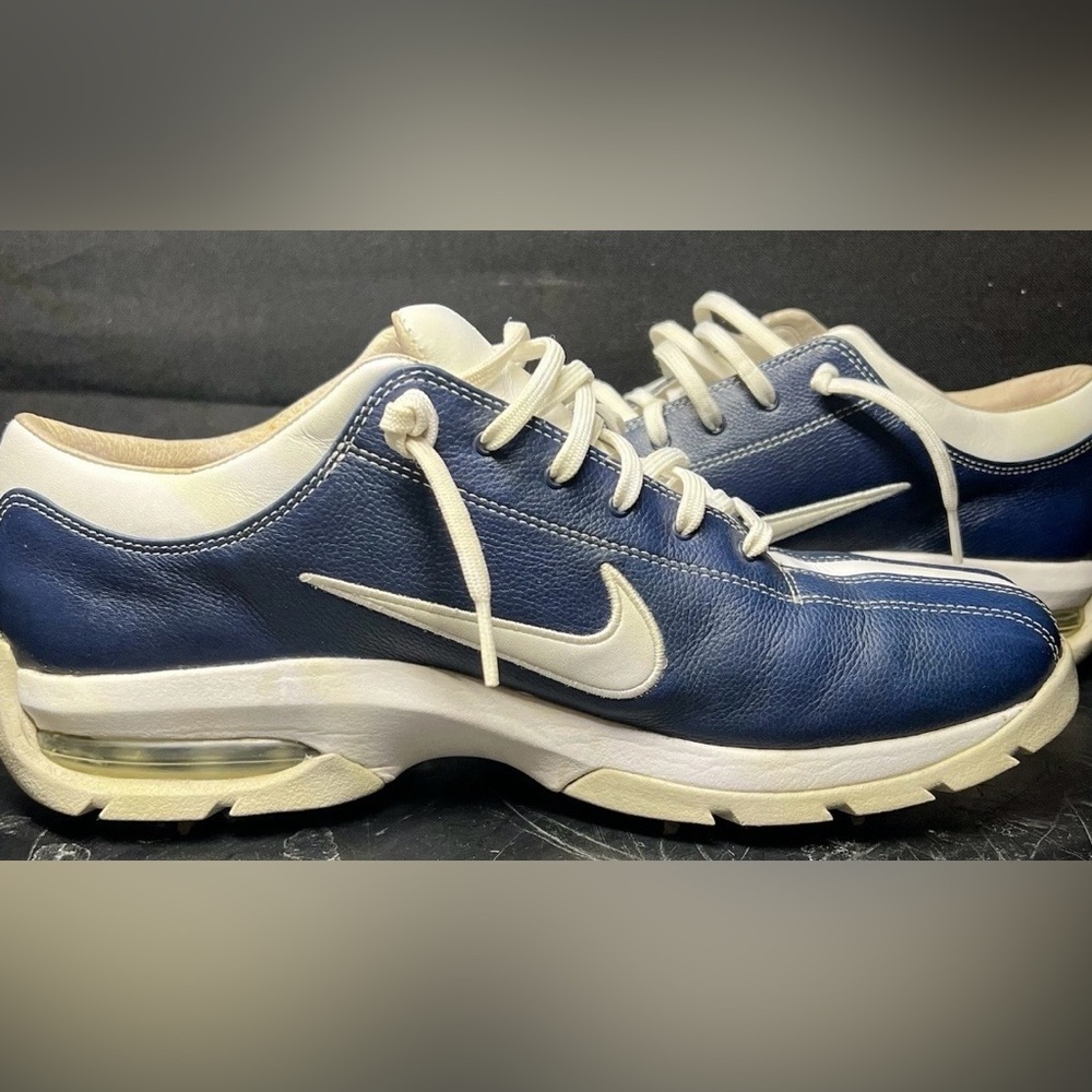 Vintage Style Nike Air Gritty Up Women's Retro Blue & White Golf Shoes Size 9.5 - Picture 4 of 9